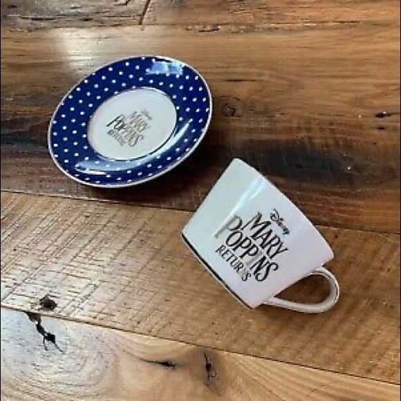 Disney Mary Poppins Returns Tea Cup and Saucer Set Rare Collectible Movie - Picture 2 of 5